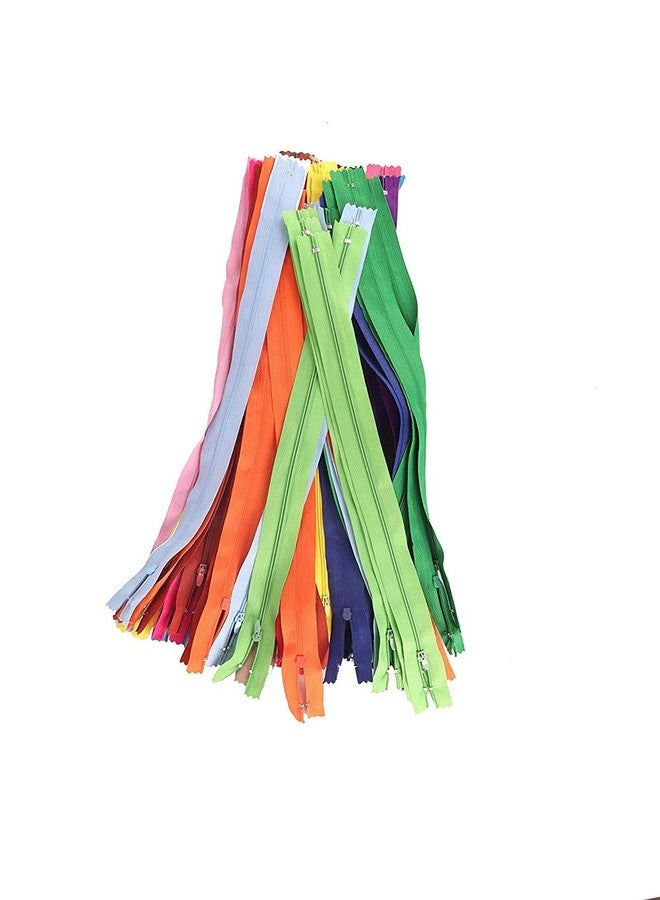 M Fabrics Zipper with Knit Tape Used in Pants, Children Frocks, Plazos, Dresses, Women's Suits (Multicolour) - Pack of 30 Pieces (18 Inches) - Image 3